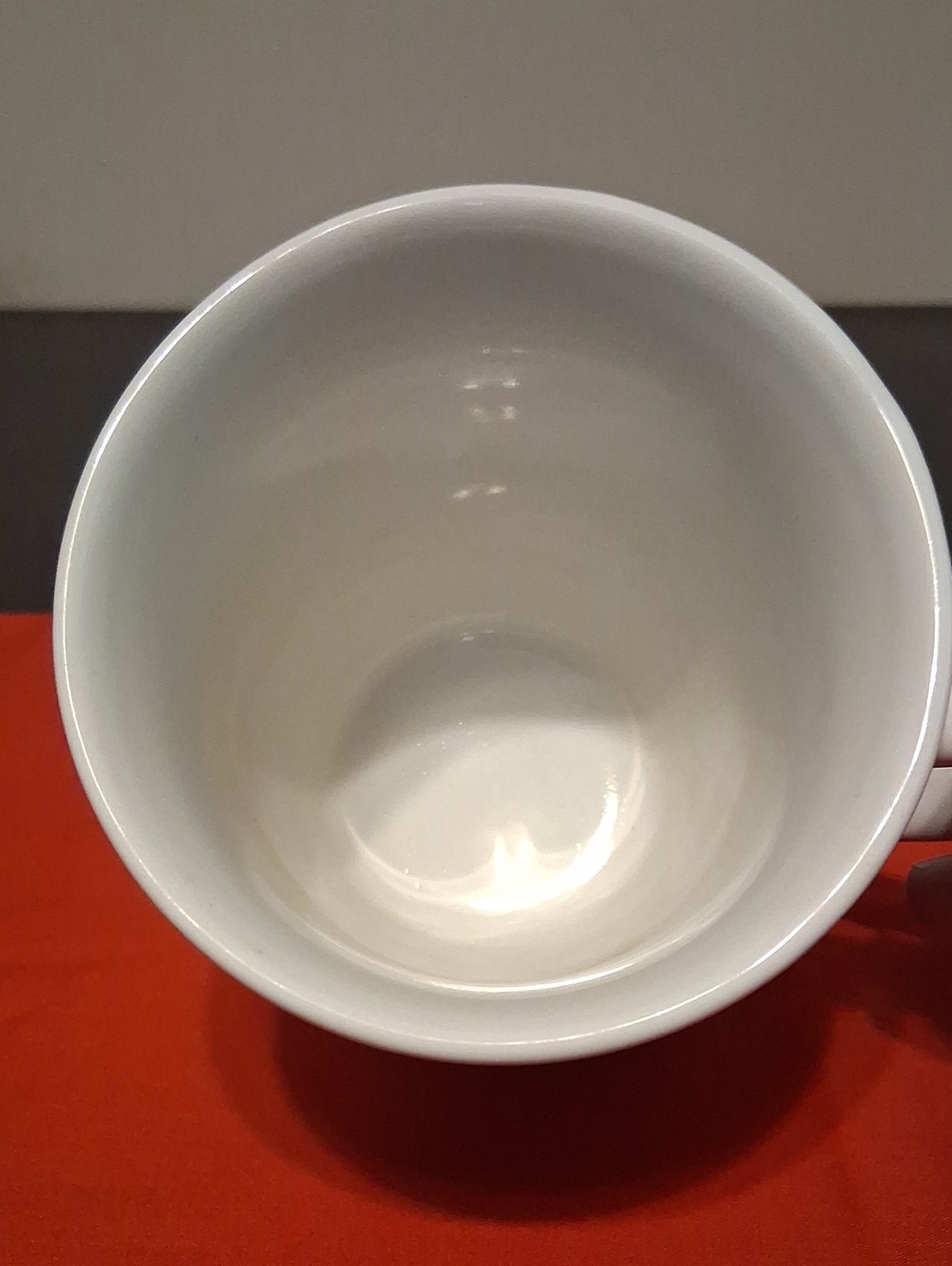 White Snowman Holiday Ceramic Mug — Snowflakes Are Kisses From Heaven Mug - Picture 6 of 13